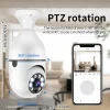 主图_03 E27 Bulb Wifi Surveillance Camera 8X Digital Zoom AI Humanoid Detection Color Night Vision Wireless Cameras Baby Monitor Cam