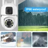 8MP Wifi PTZ Camera Dual Lens Dual IP Cameras AI Auto Tracking Two-way Audio Color Night Vision Baby Monitor Wireless Cam CCTV