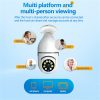 主图_07 E27 Bulb Wifi Surveillance Camera 8X Digital Zoom AI Humanoid Detection Color Night Vision Wireless Cameras Baby Monitor Cam
