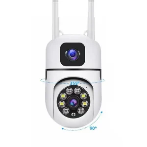 8MP Wifi PTZ Camera Dual Lens Dual IP Cameras AI Auto Tracking Two-way Audio Color Night Vision Baby Monitor Wireless Cam CCTV