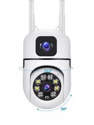 8MP Wifi PTZ Camera Dual Lens Dual IP Cameras AI Auto Tracking Two-way Audio Color Night Vision Baby Monitor Wireless Cam CCTV