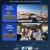 Dash Cam Dual Lens 4K UHD Recording Dual Lens Vehicle Car Camera DVR Night Vision Video Recorder with GPS 24H Parking