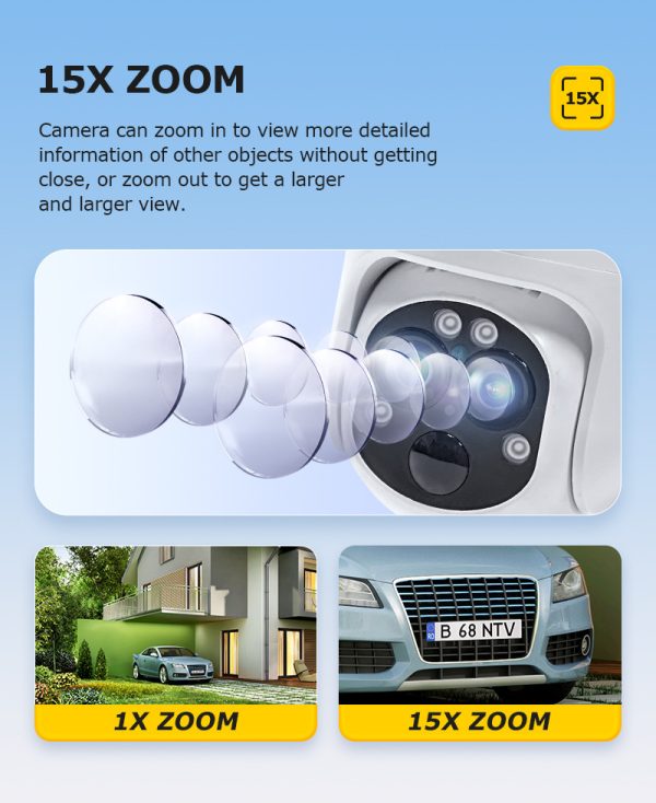 AOV Solar Battery Camera 4G SIM 7/24 Hours Recording Wireless WIFI Security PTZ Camera Dual Lens PIR Night Vision