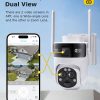 AOV Solar Battery Camera 4G SIM 7/24 Hours Recording Wireless WIFI Security PTZ Camera Dual Lens PIR Night Vision