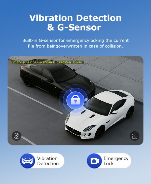 Dash Cam Dual Lens 4K UHD Recording Dual Lens Vehicle Car Camera DVR Night Vision Video Recorder with GPS 24H Parking