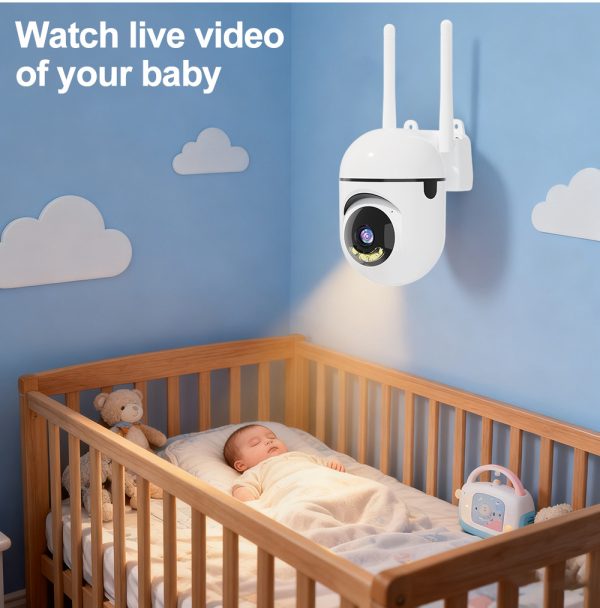 Dual Light WiFi PTZ Camera with Wired & Hotspot Connection, Humanoid Detection, Two-Way Audio, Local & Cloud Storage, Custom Alarm, 4-Channel Live View, ONVIF