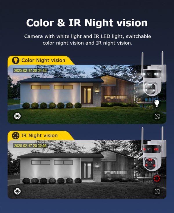 AOV Solar Battery Camera 4G SIM 7/24 Hours Recording Wireless WIFI Security PTZ Camera Dual Lens PIR Night Vision