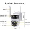 AOV Solar Battery Camera 4G SIM 7/24 Hours Recording Wireless WIFI Security PTZ Camera Dual Lens PIR Night Vision