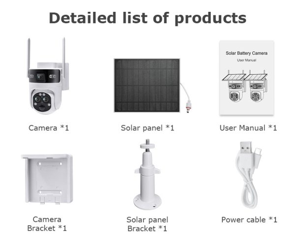 AOV Solar Battery Camera 4G SIM 7/24 Hours Recording Wireless WIFI Security PTZ Camera Dual Lens PIR Night Vision